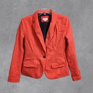 Merona Cotton Orange Blazer Size 8
